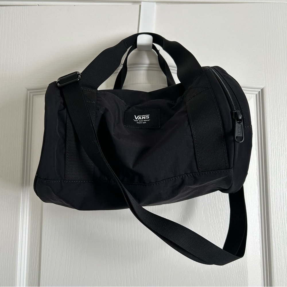 Vans Barreled Midi Black Nylon Crossbody Bag